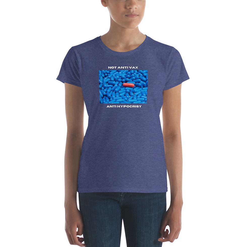 Thumbnail: Women's short sleeve t-shirt - Antihypocrisy White Print