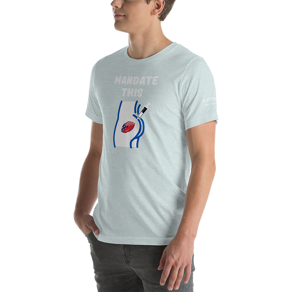 Thumbnail: Short-Sleeve Unisex T-Shirt L/XL- Mandate This White Print