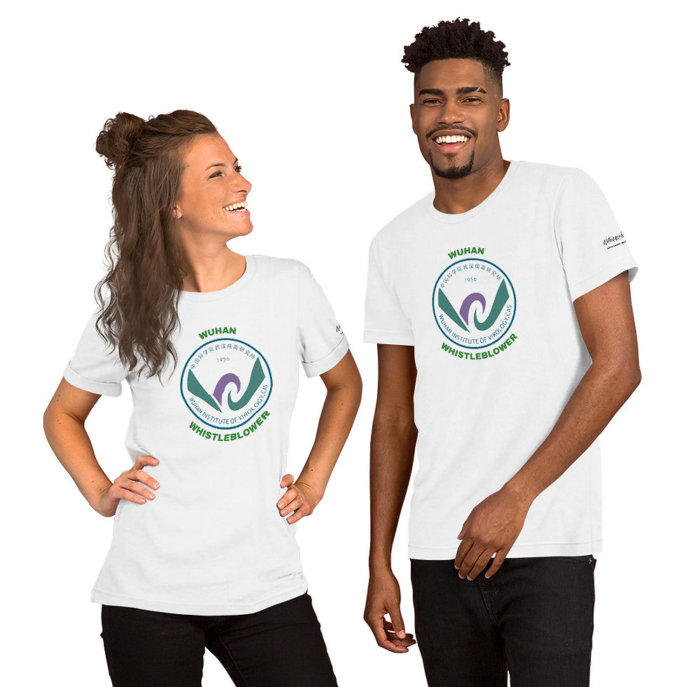 Thumbnail: Short-Sleeve Unisex T-Shirt -S/M - Wuhan Whistleblower Black Print