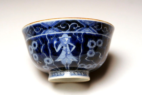 古伊万里 染付 阿蘭駄絵 蓋茶碗 江戸時代 | 古美術遊美|西宮・芦屋 古伊万里 染付 阿蘭駄絵 蓋茶碗 江戸時代 | 古美術遊美|西宮・芦屋