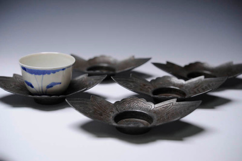 唐物 古錫茶托 福寿文 5枚組 清代 煎茶道具 中国茶器 | 骨董品買取 古