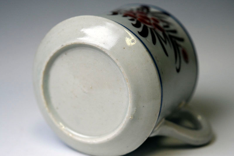 サムネイル： 波佐見焼　マグカップ　花模様　江戸時代後期　完品