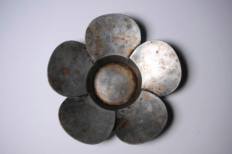 サムネイル： 唐物　古錫製　花形茶托　5客組　清代　煎茶道具　中国茶器