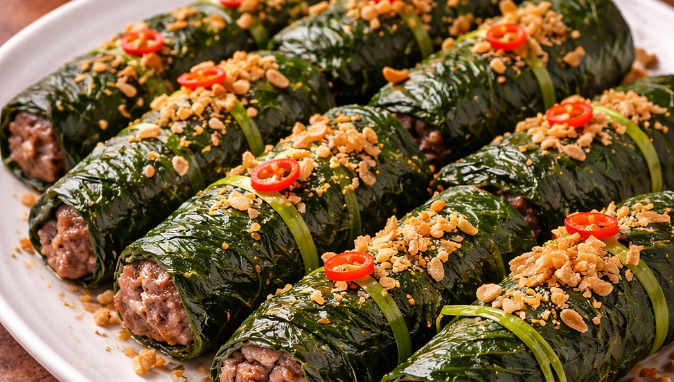 Slice the beef into finger-sized strips and marinate with dissolved chicken stock for 10 minutes.