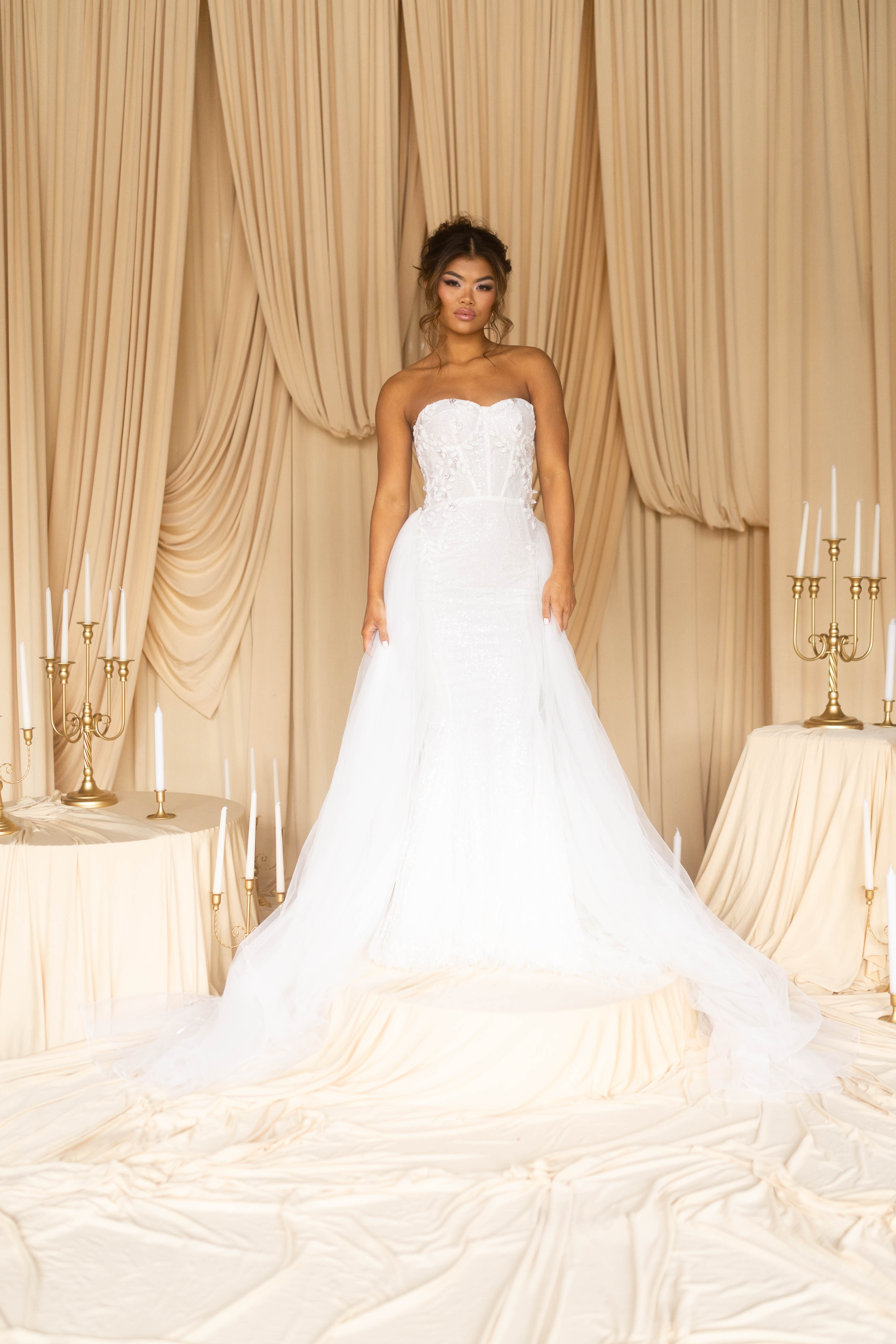 Neta Dover Wedding Gown w/ Interchangeable Skirts