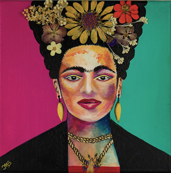 Frida Kahlo Foral | Mixed Media