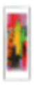 Abstraktes buntes Wandbild des Kaiserdoms in Speyer mit Passepartout, gerahmt in Silber, Größe 100 x 35 cm, limitiert