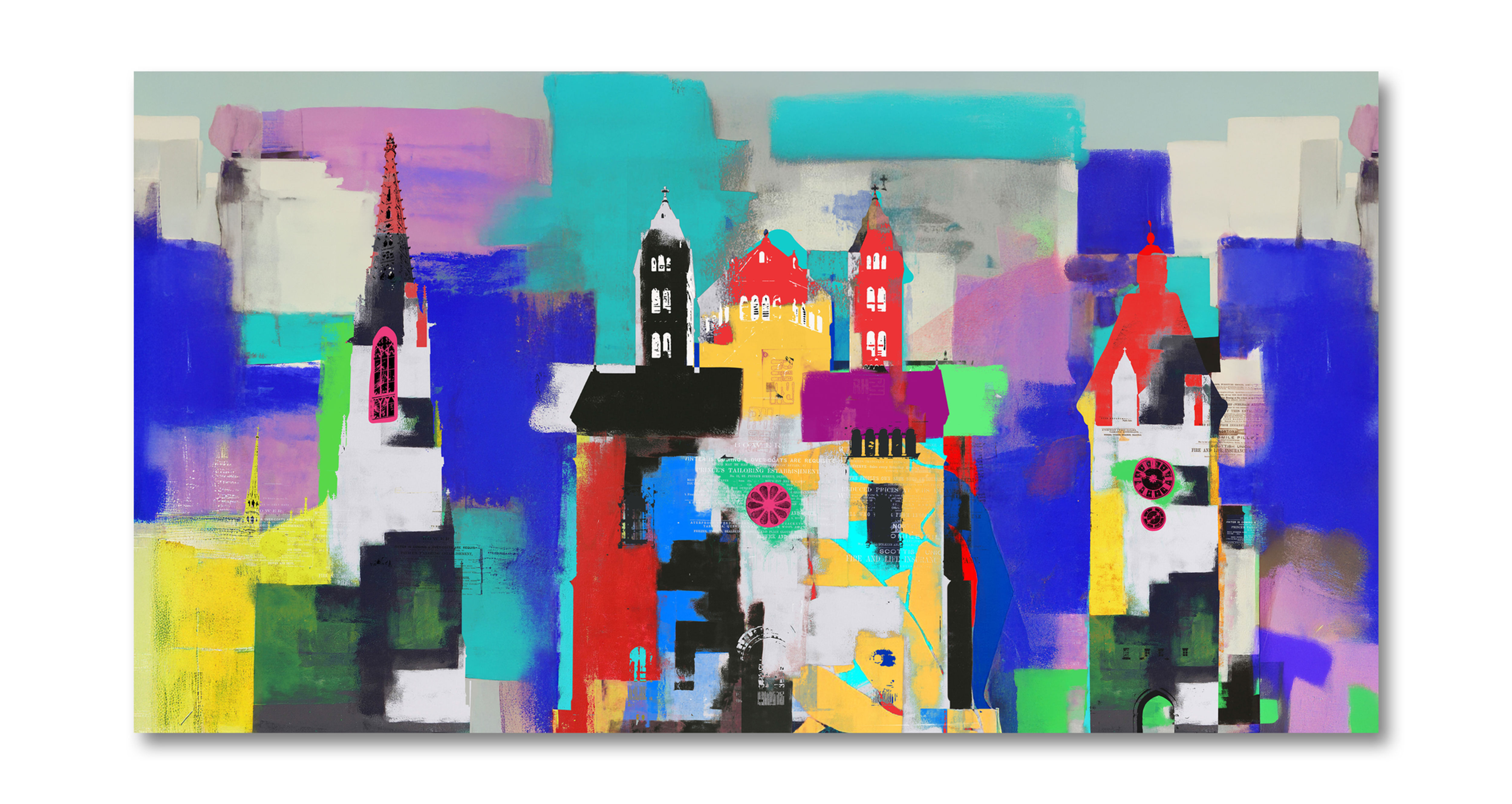 Speyer Wahrzeichen Popart | Abstraktes Wandbild