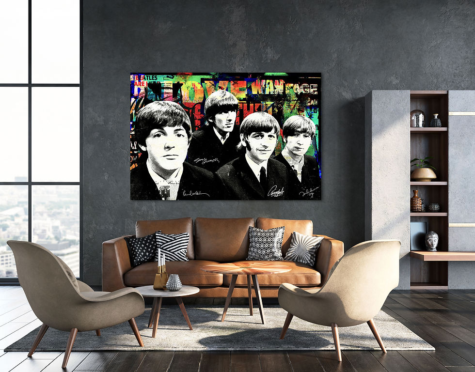 Miniaturbild: the Beatles wandbild, Beatles Kunst, the Beatles popart, the Beatles, John Lennon wandbild,
