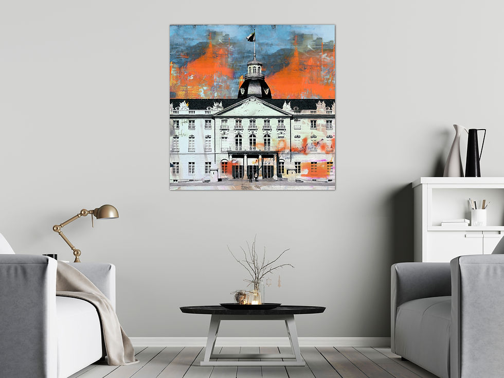 schloss Karlsruhe wandbild, art2 kunstraum, kunstbilder Karlsruhe, dekoration, kunst Karlsruhe, wandbilder karlsruhe