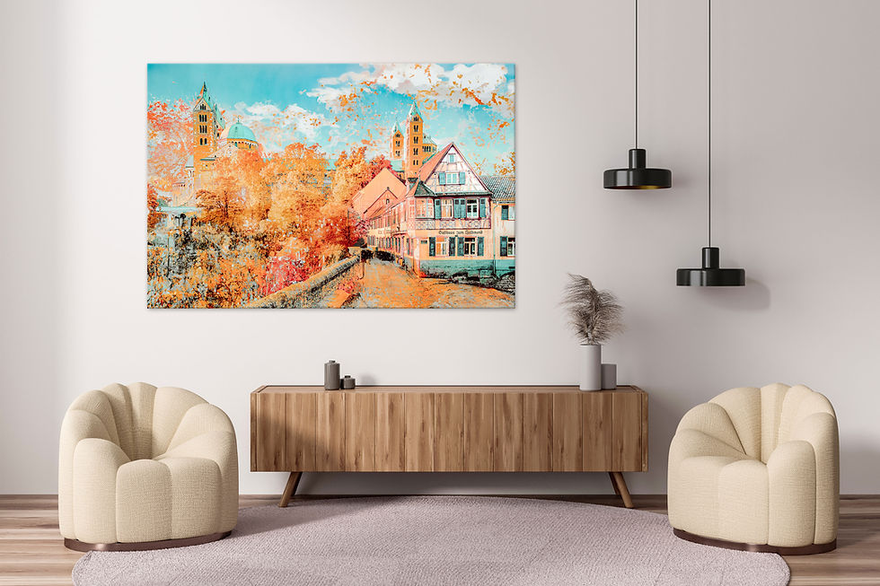 Miniaturbild: Speyer Sonnenbrücke mit Kaiserdom | Wandbild