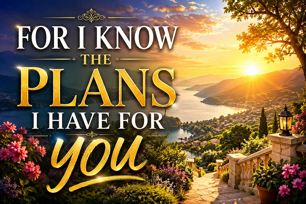 FOR I KNOW THE PLANS I HAVE FOR YOU