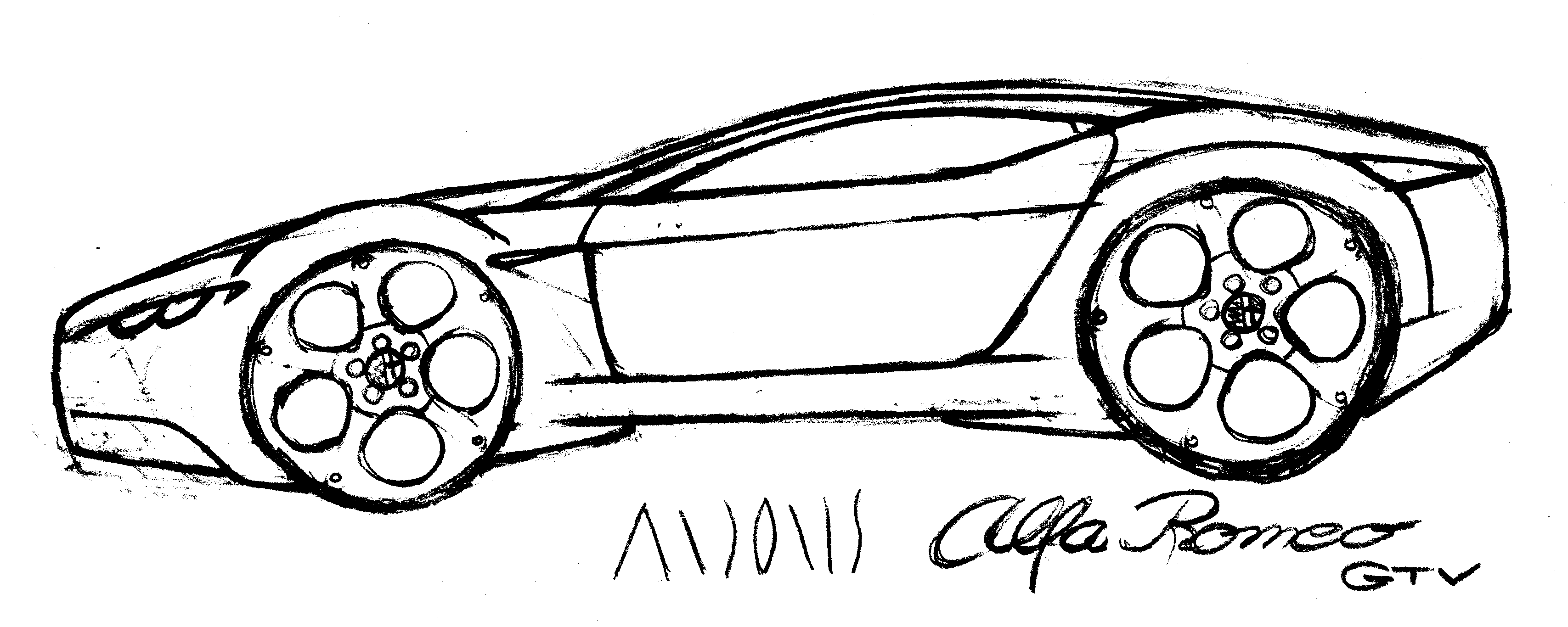 95 AR GTV coupe study