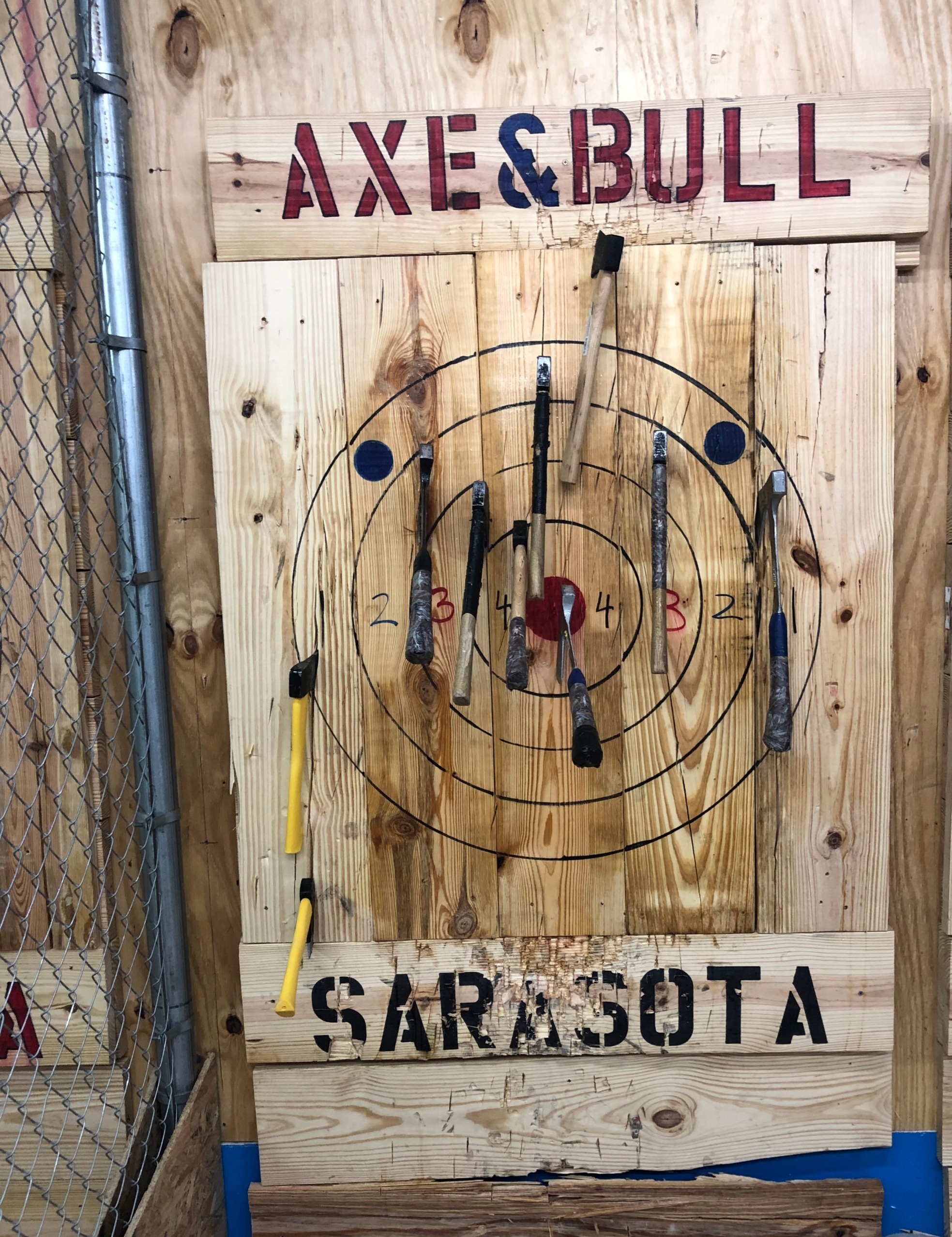 Indoor Axe Throwing Facility Axe and Bull Sarasota
