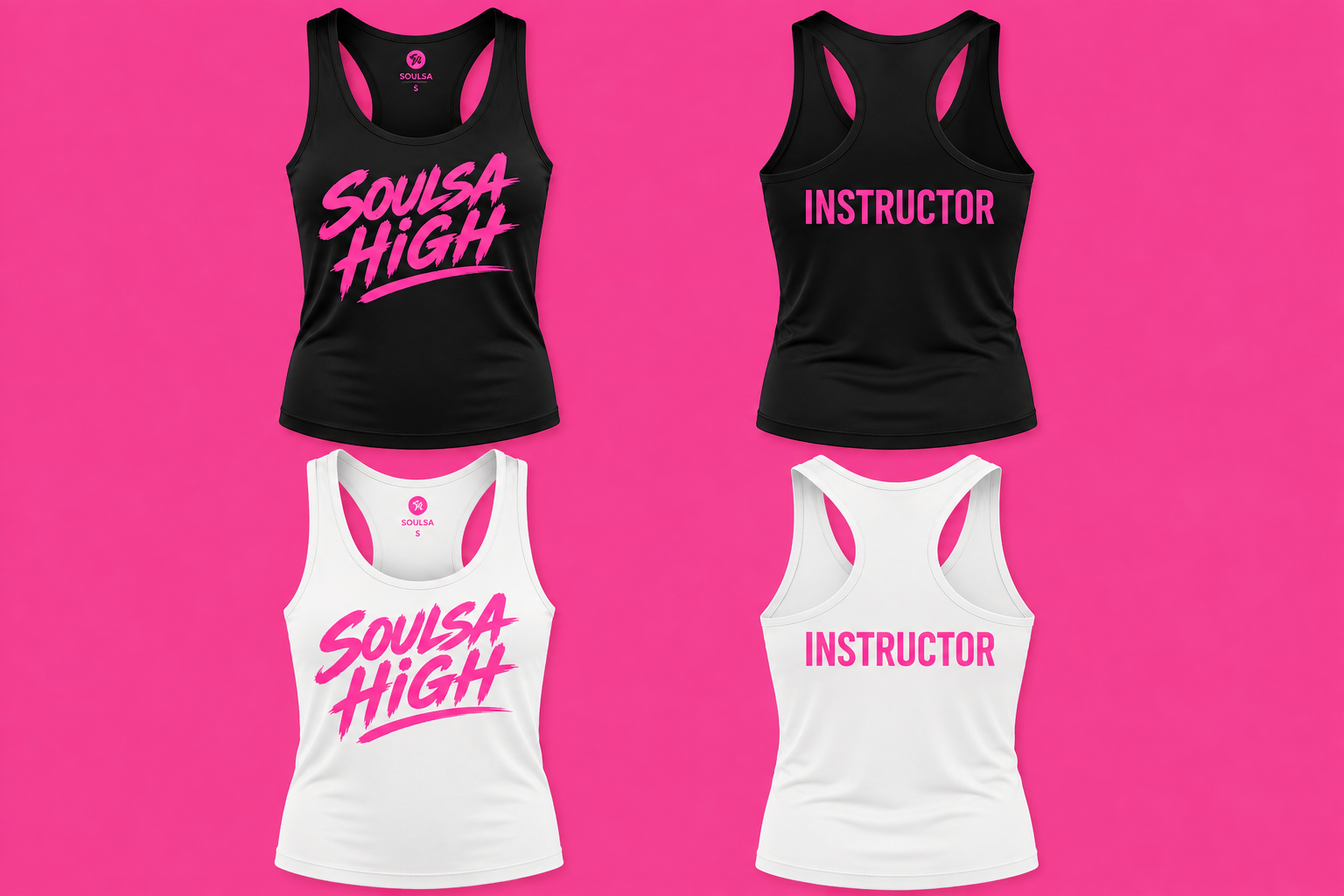 SOULSA HIGH - Pink Logo Instructor Vest