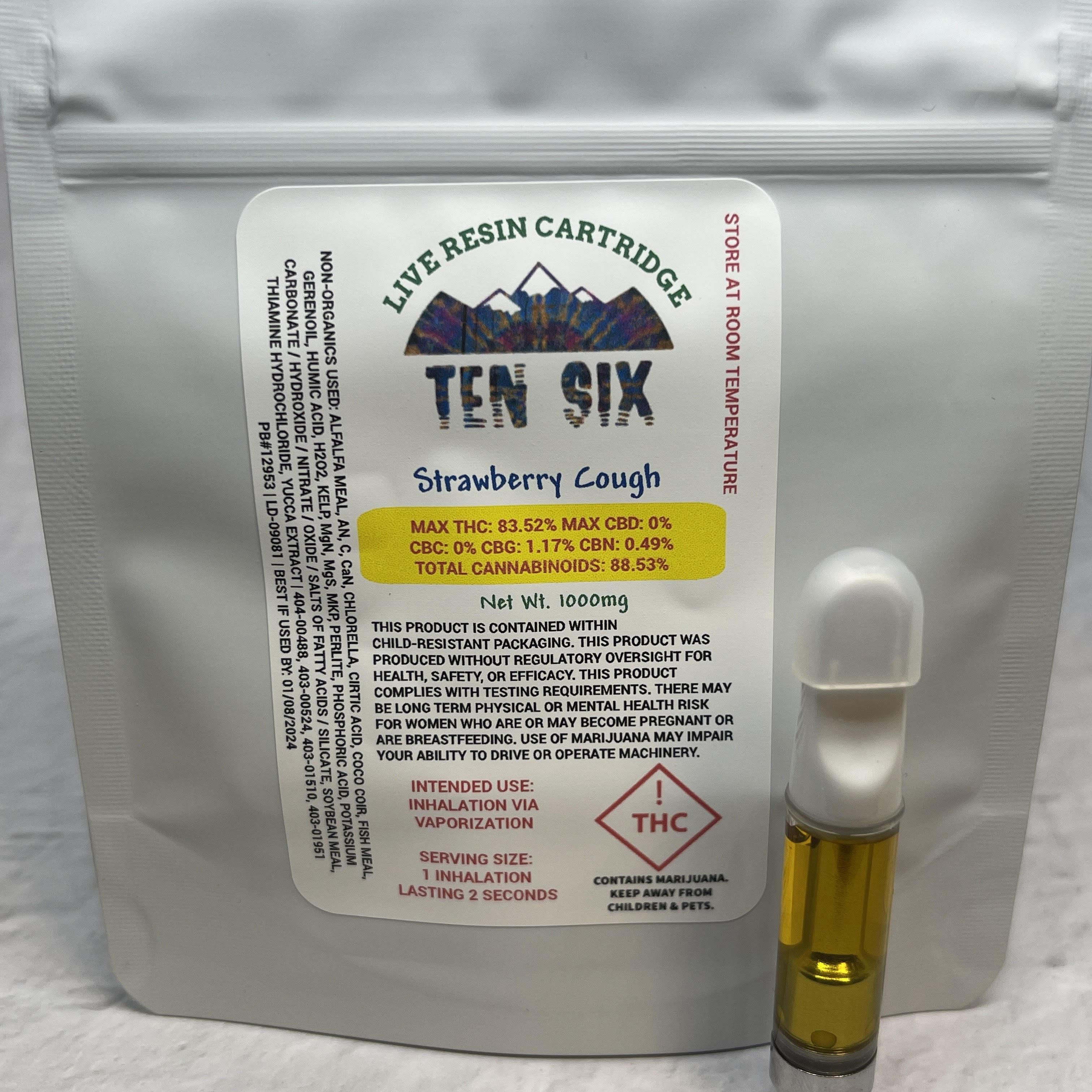 Ten Six Live Resin 1000mg Cartridges