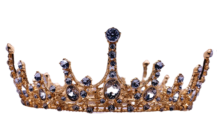 A gold crown on a white background._edit