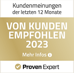 Proven Expert von Kunden empfohlen 2023