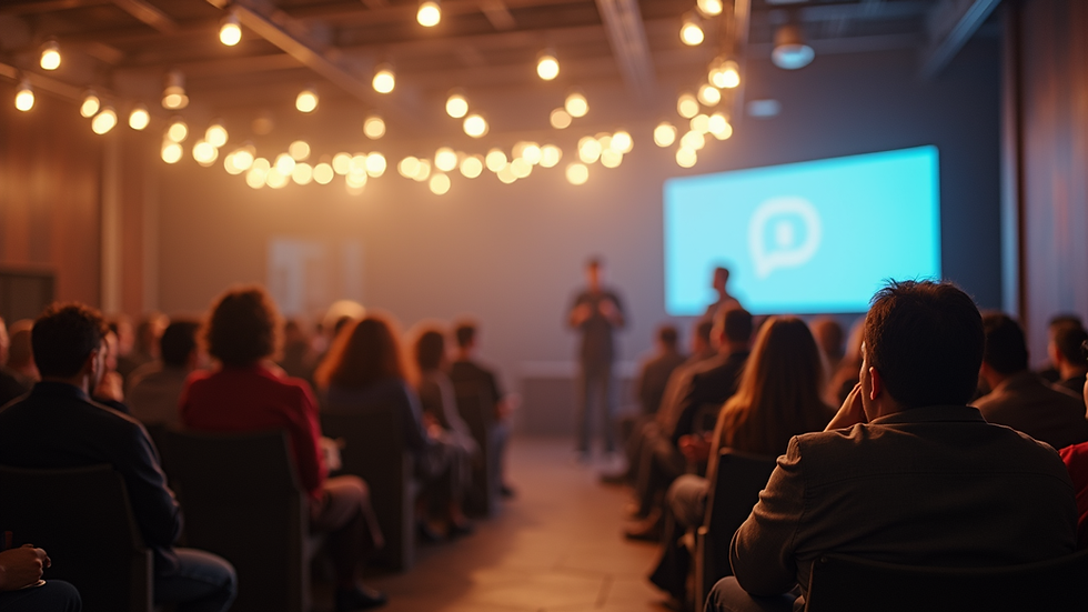 Eye-level view of a vibrant community gathering at a knowledge-sharing event