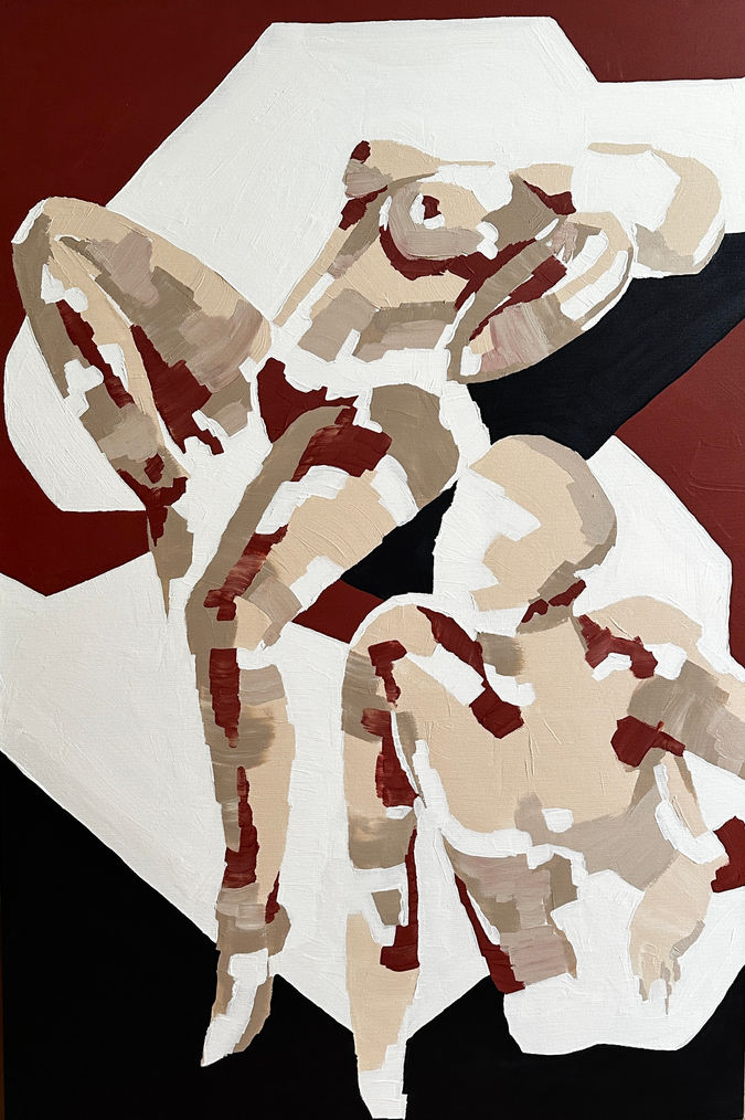 Aktmalerei, Akt, Paar, Liebespaar, Moderne Kunst, Inneneinrichtung, Design, Abstrakte Kunst, Moderne Kunst, Wien, Kunstsammler, Kunstsammlung