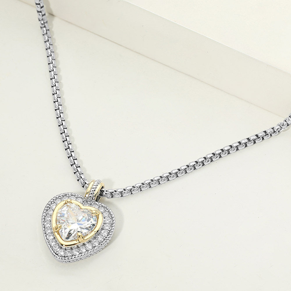 Sienna Pavé Heart Pendant Necklace