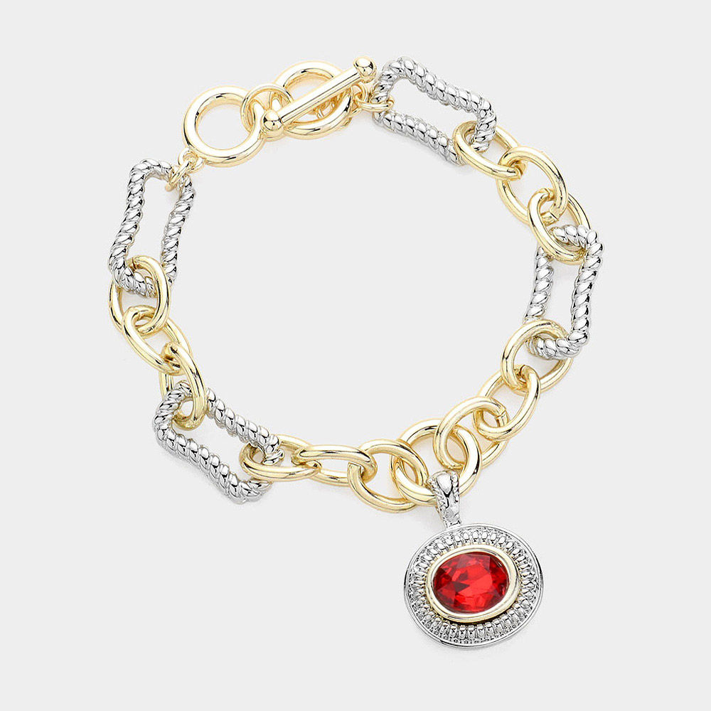 Emery Ruby Charm Bracelet