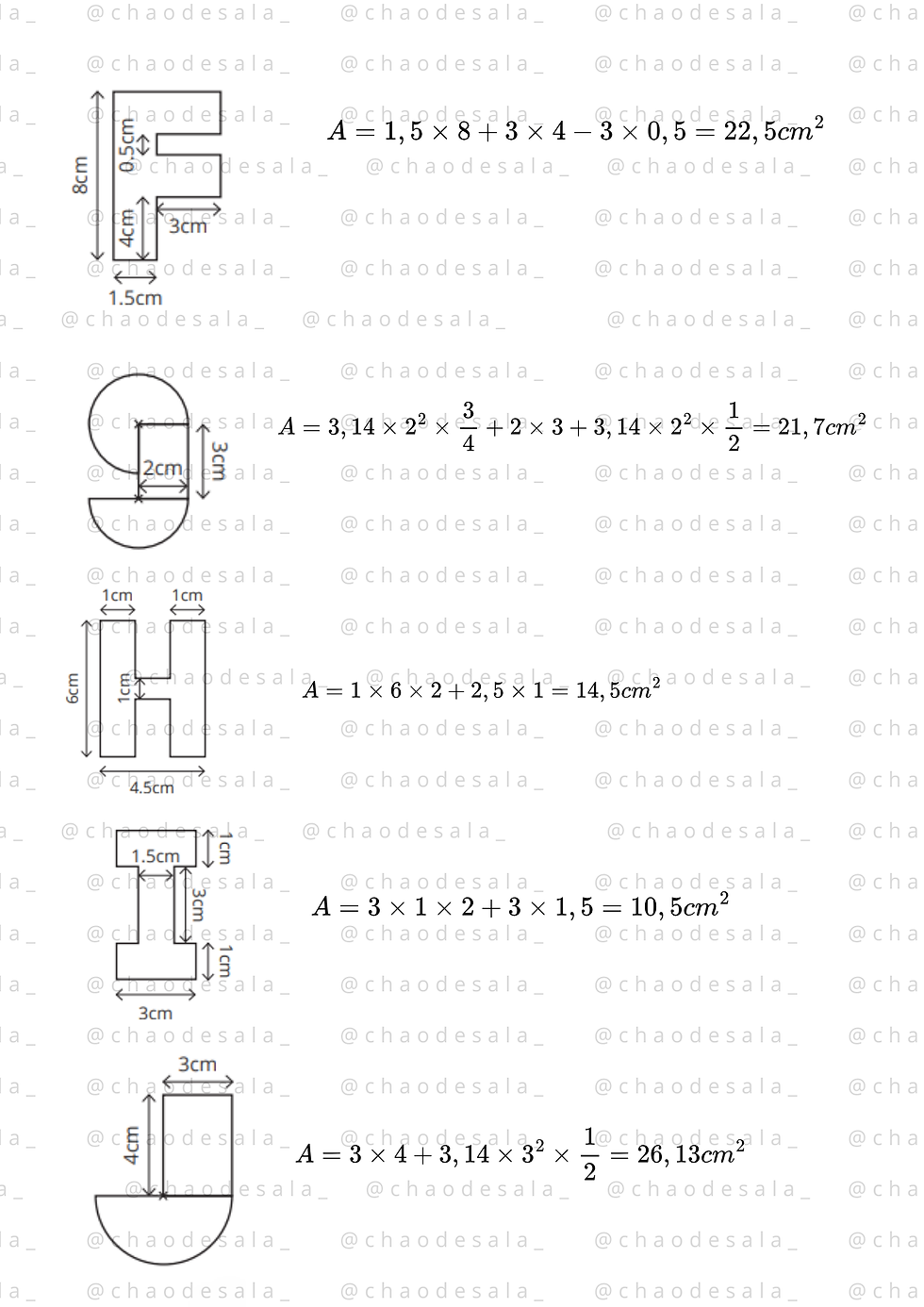 Miniatura: Calculando a área de formas compostas