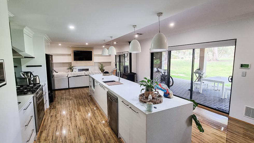 Professional painter from Hearth Painting working on an interior house painting project in Mandurah.