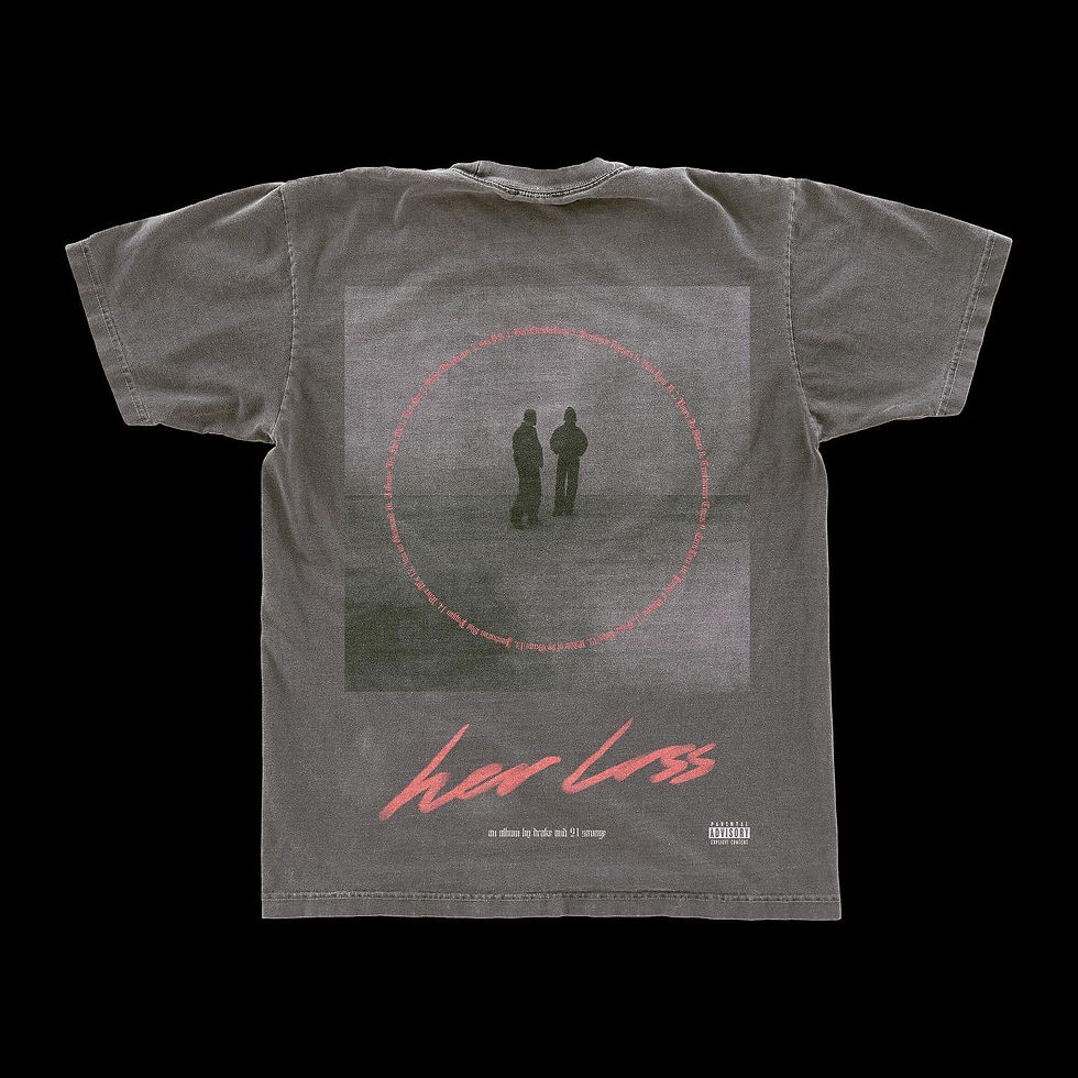 A grey t-shirt with full back print design