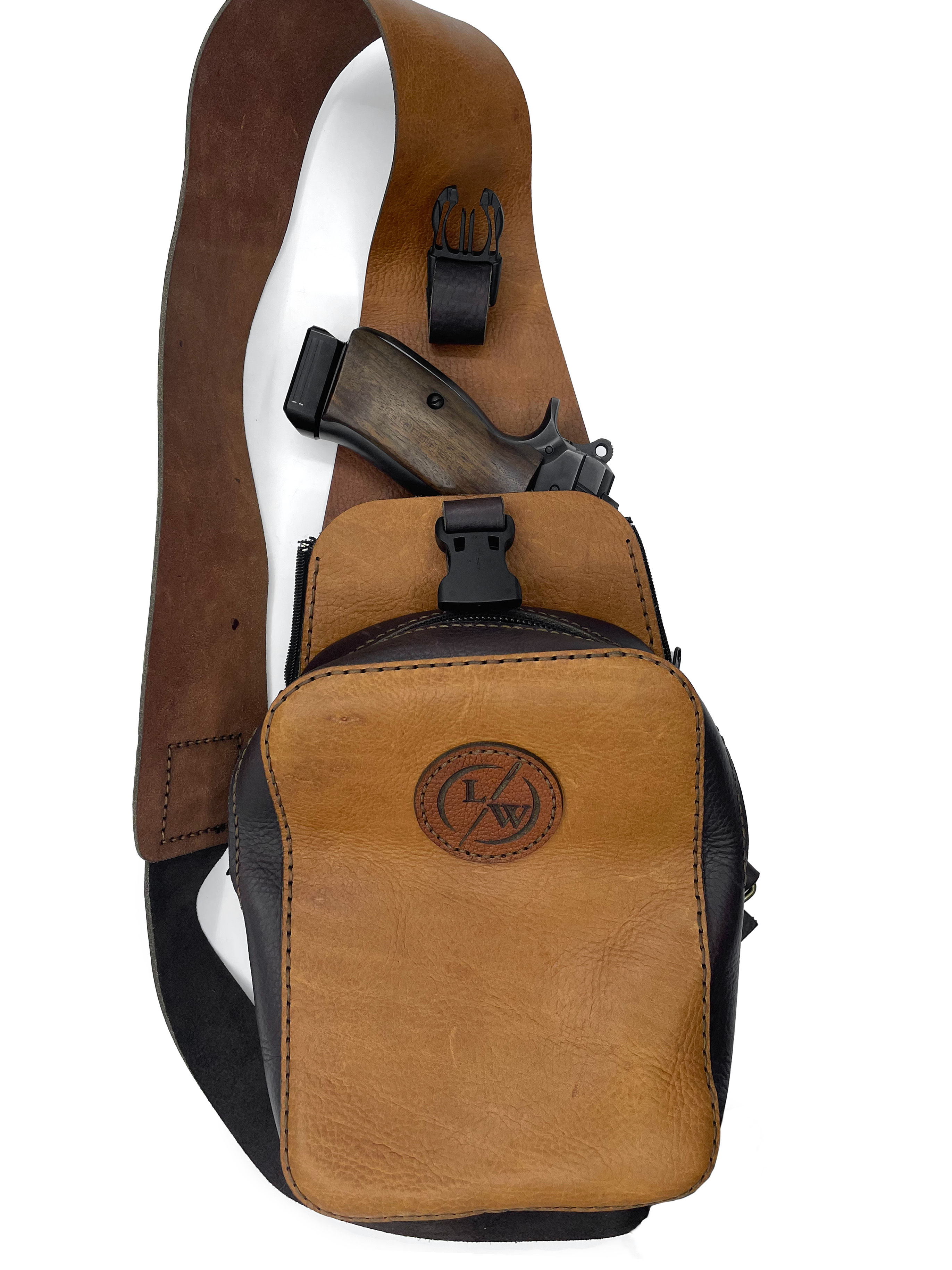 Tactical Sling Bag with Pistol Holster