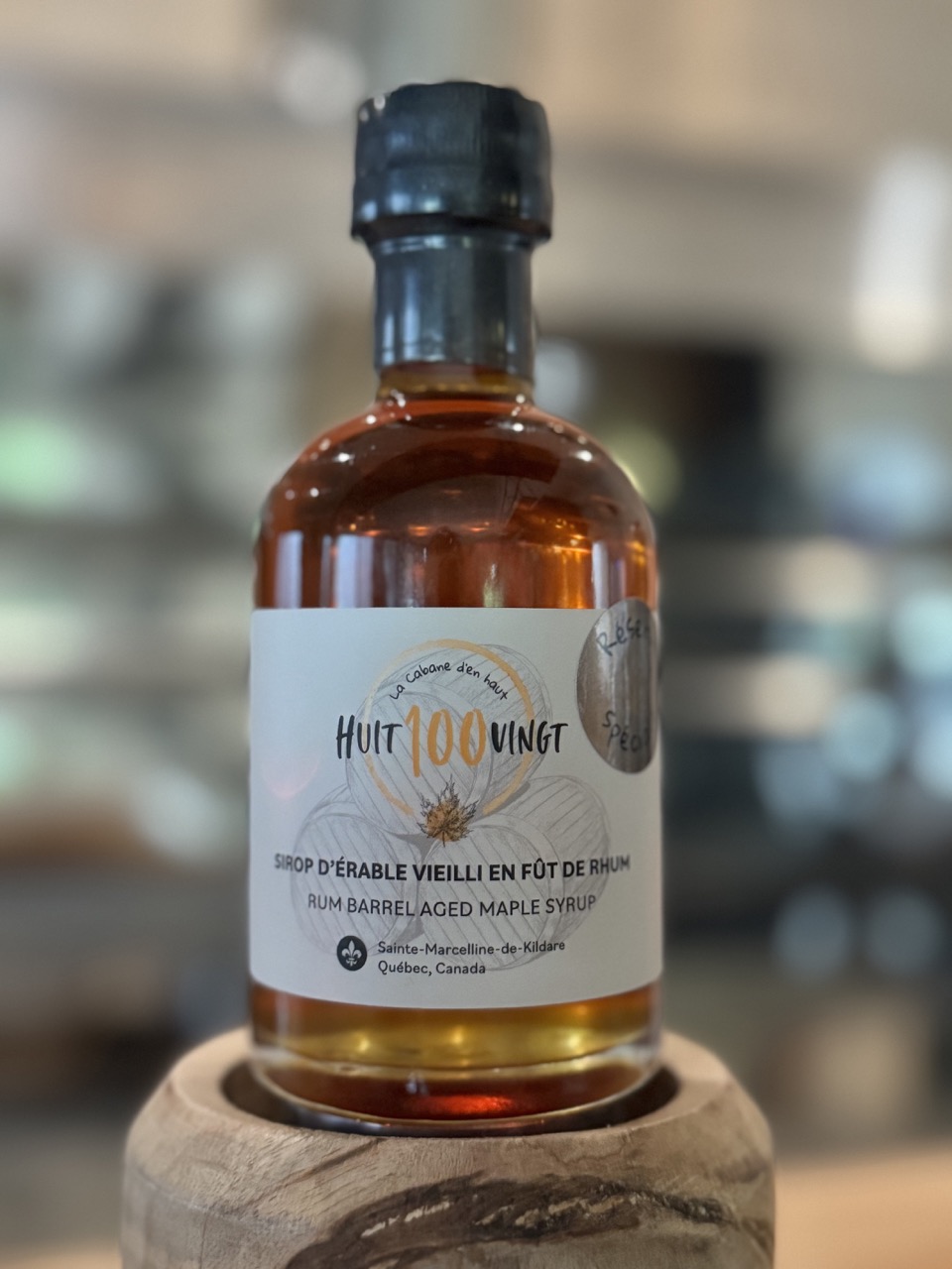 Sirop d'érable vieilli en fût de rhum Réserve Spéciale
