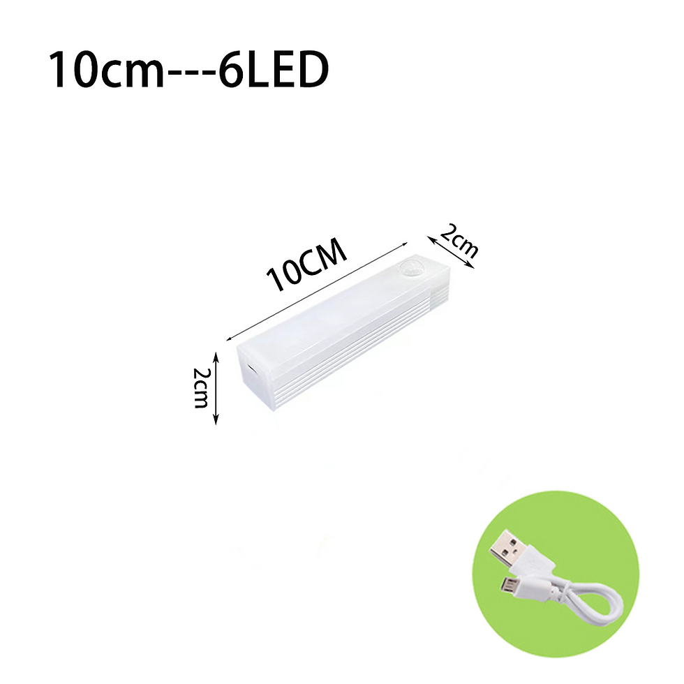 Miniatura: Luminária LED Noturna com Sensor de Movimento Sem Fio e Recarregável USB Type-C