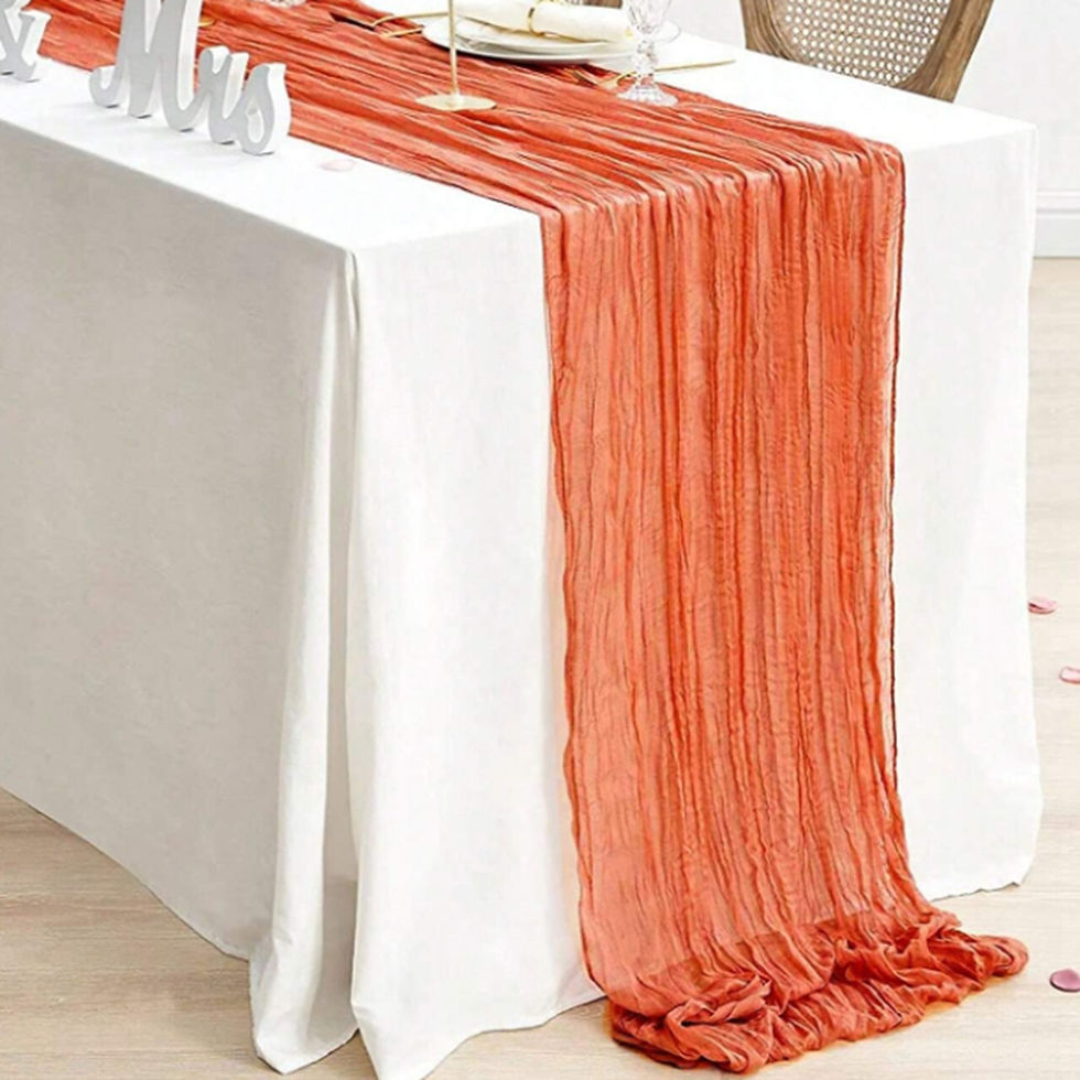 Miniatura: Semi-Sheer Gauze Table Runner Sage Cheesecloth Table Setting Dining  Vintage Wed