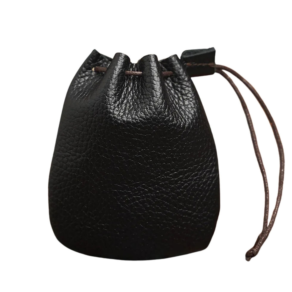 Thumbnail: Genuine Leather Coin Purse Men Women Vintage Small Coin Wallet Hard Leather Mone