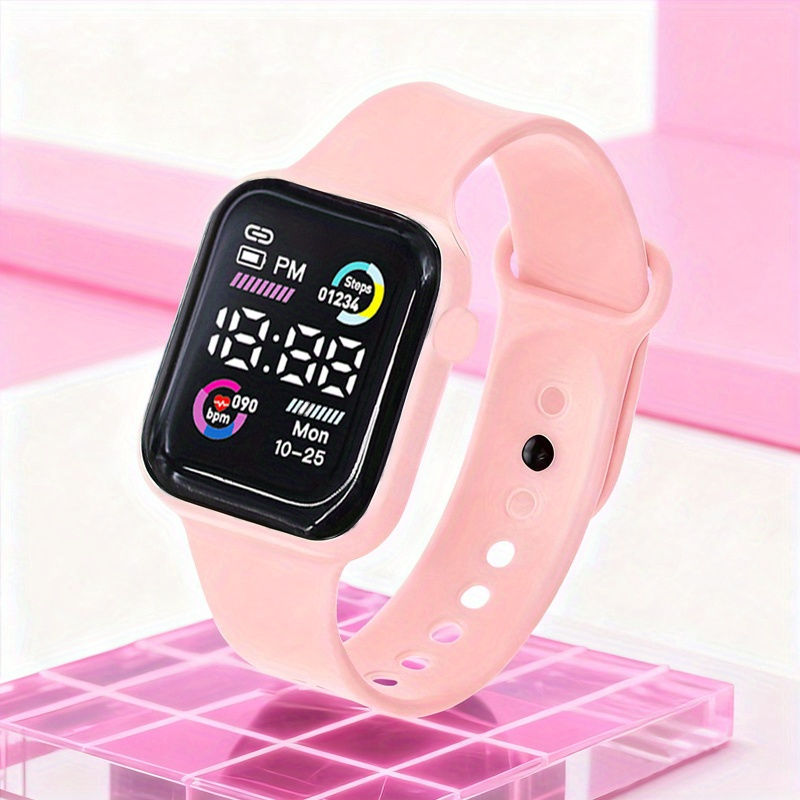 Thumbnail: 6-piece set of fashion electronic watch necklace earrings ring set for teenagers
