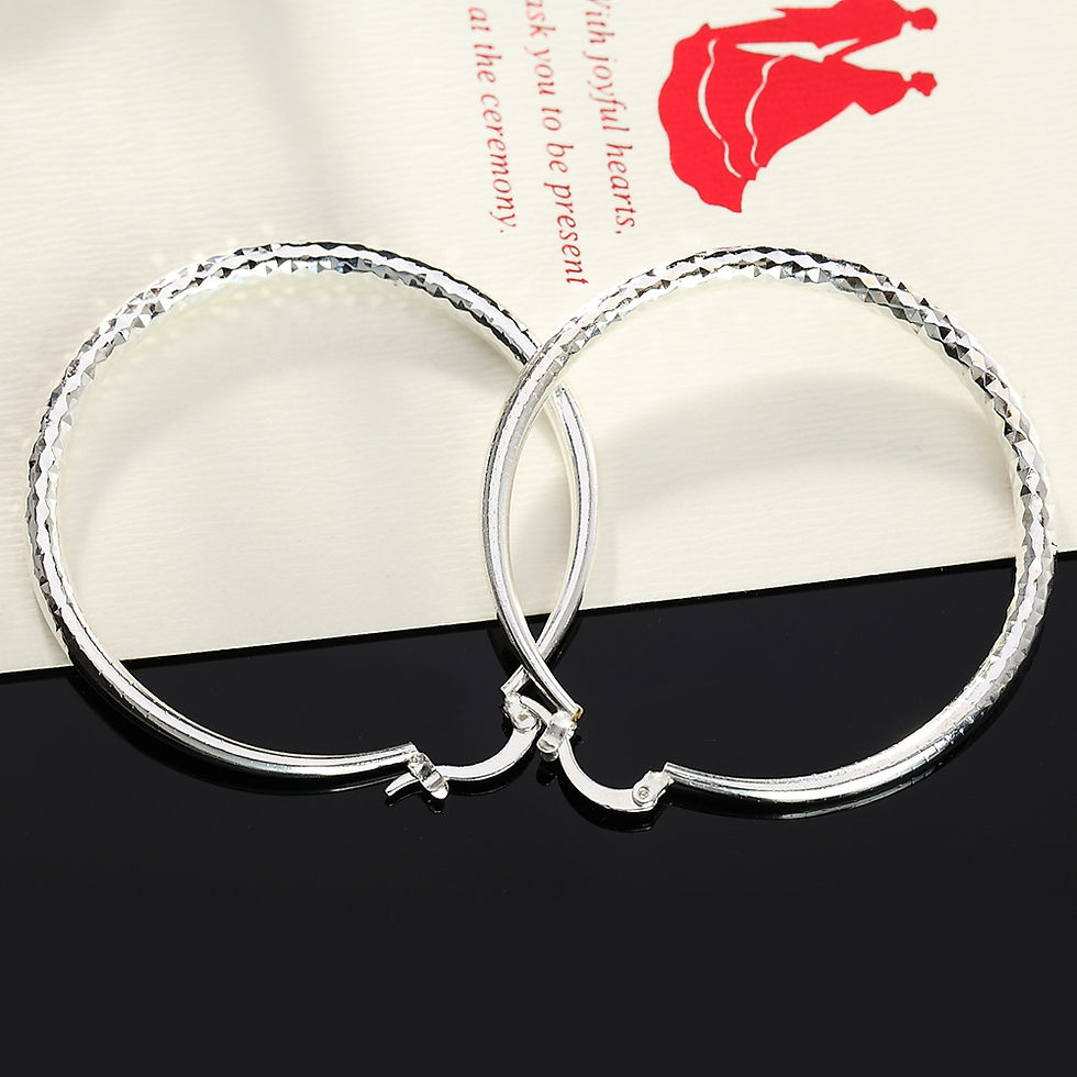 Thumbnail: Charms 3CM circle hoop Earrings for Women fashion Pretty wedding party Jewelry H