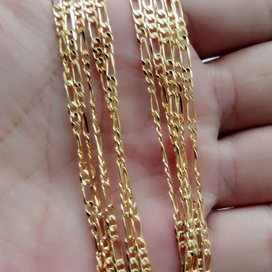Thumbnail: Exquisite Fashion 18K Gold Filled Necklace For Women Men Size 16-30 Inch Jewelry