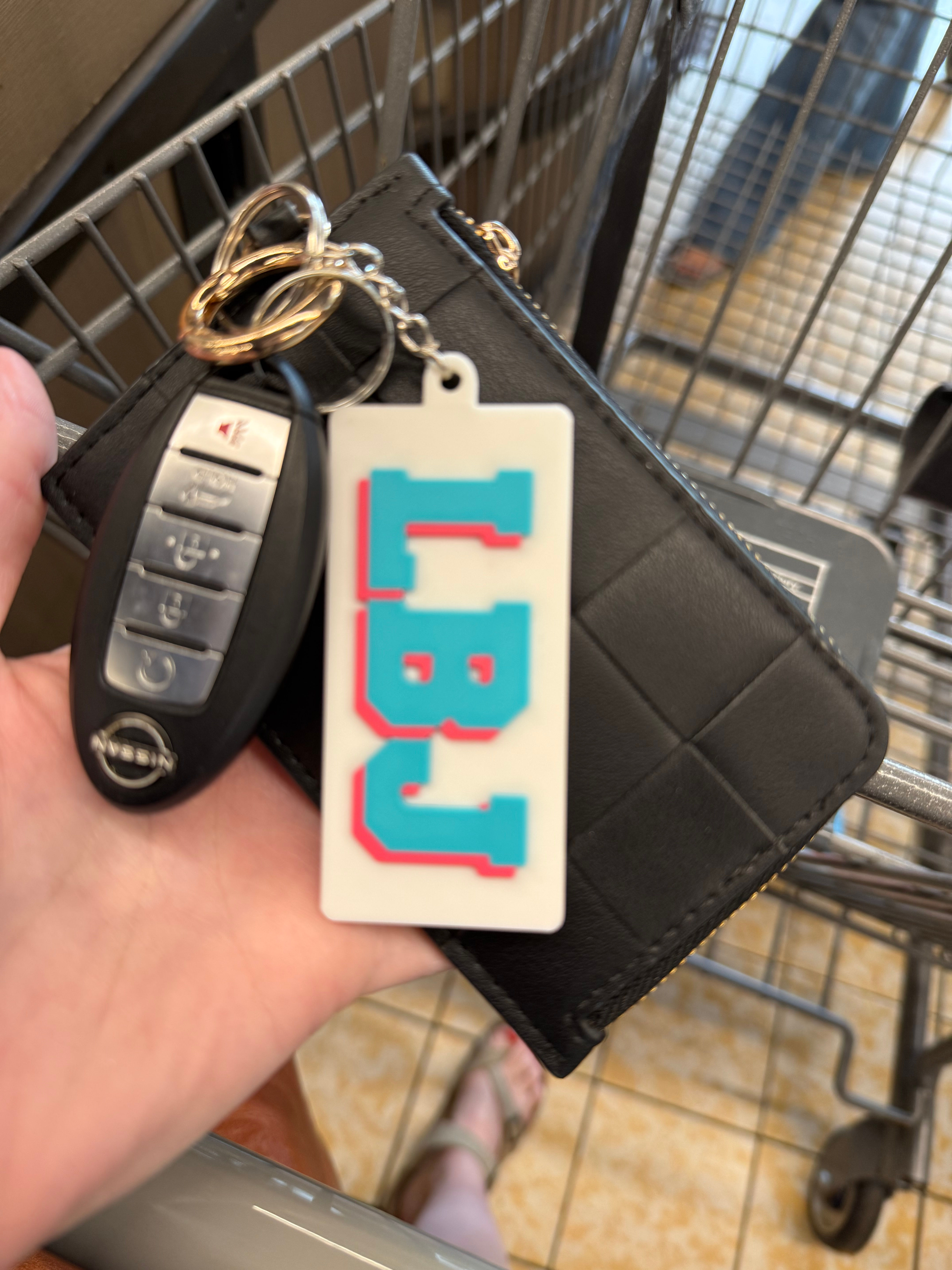 Block Monogram Keychain