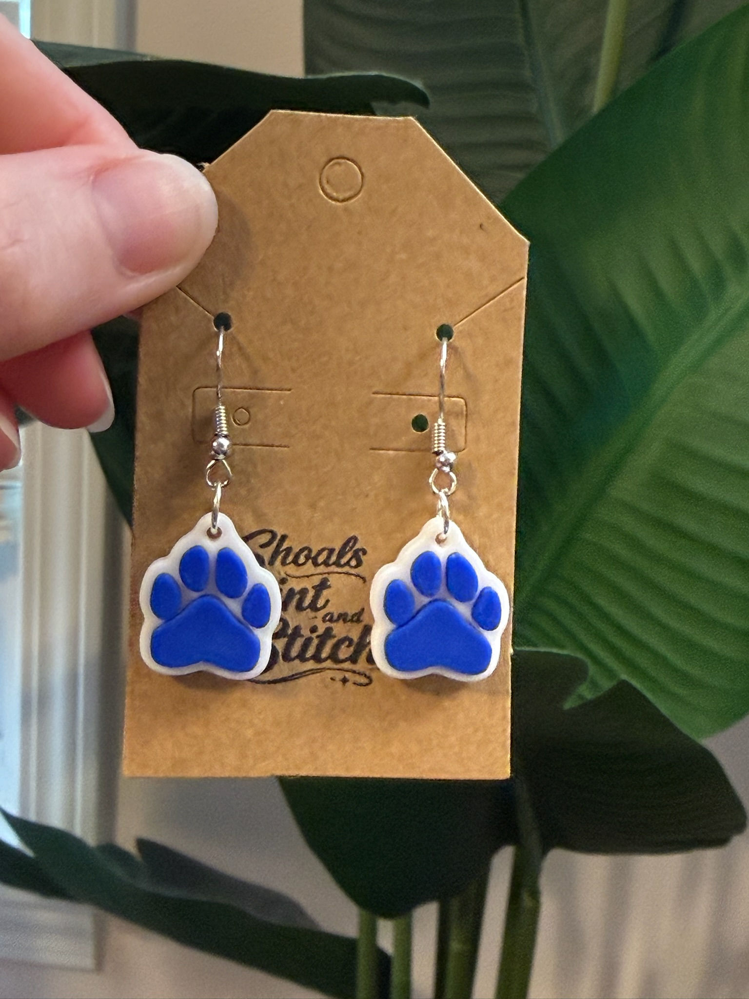 Dangly Paw Print Earrings