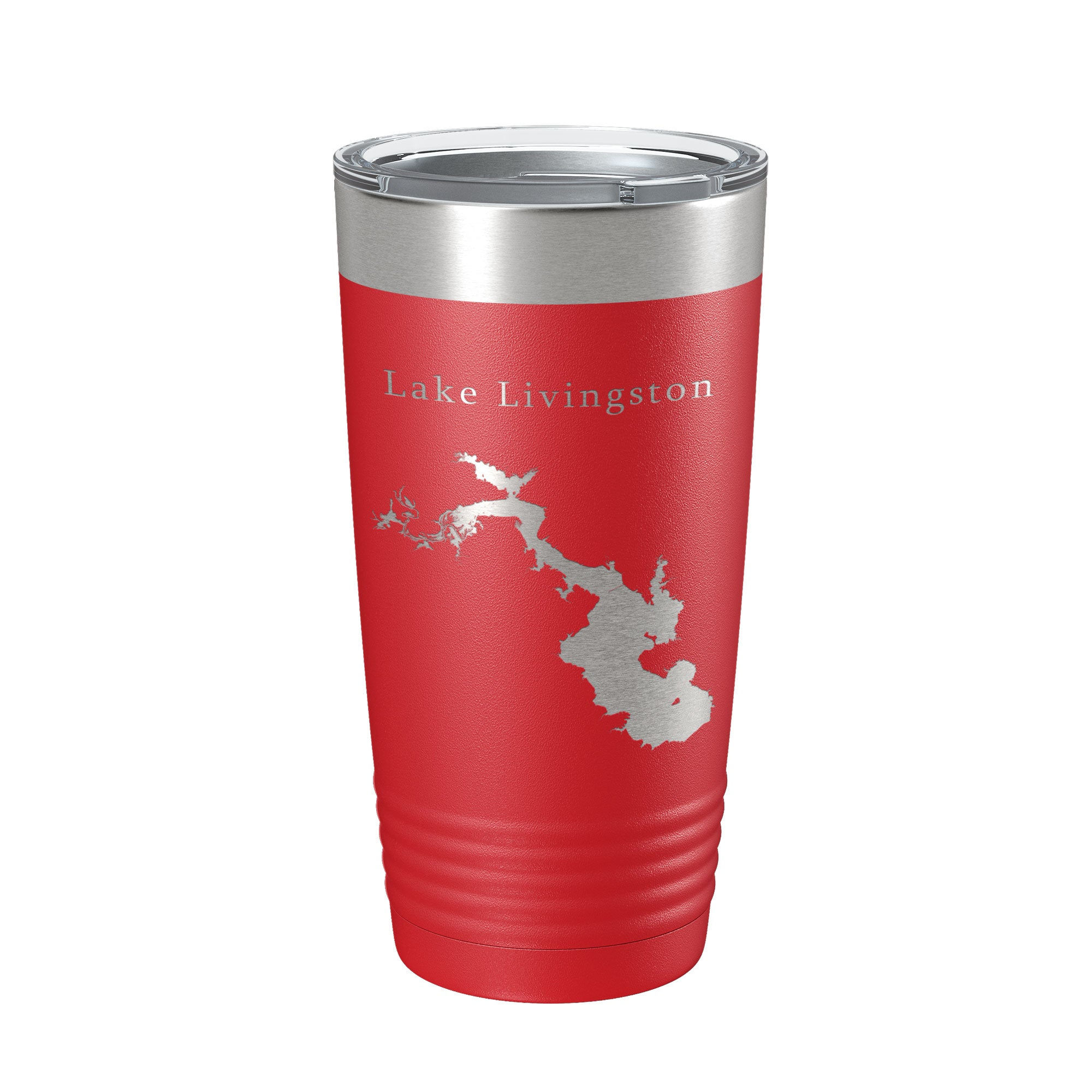 Lake Livingston Map Tumbler Travel Mug Insulated Laser Engraved Coffee Cup Texas