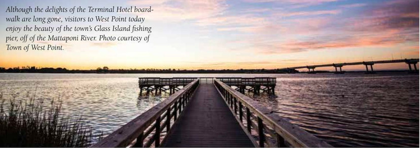 pier with sunrise and a quote