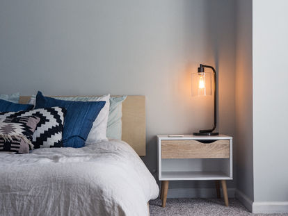 Stylish holiday let bedroom in Cornwall