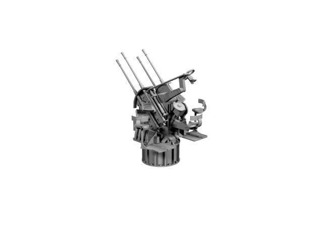 FLAKVIERLING C38 ON C38 MOUNT WITHOUT SHIELD AIMING AT 45°

