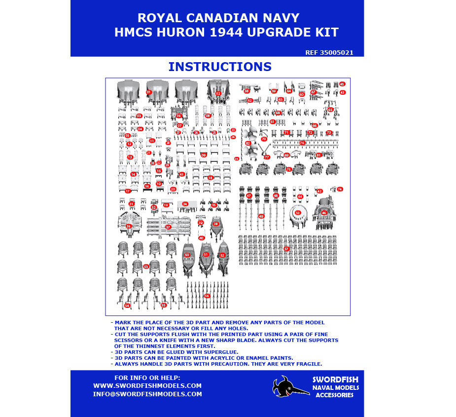 Thumbnail: UPGRADE KIT FOR HMCS HURON 1944