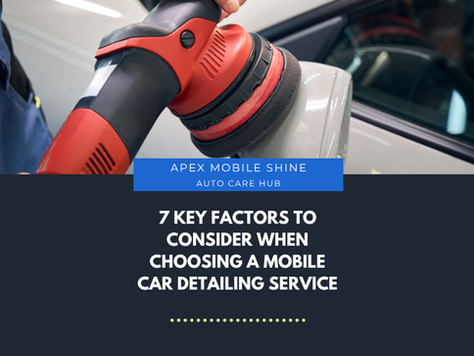 mobile auto detailing at apex mobile shine
