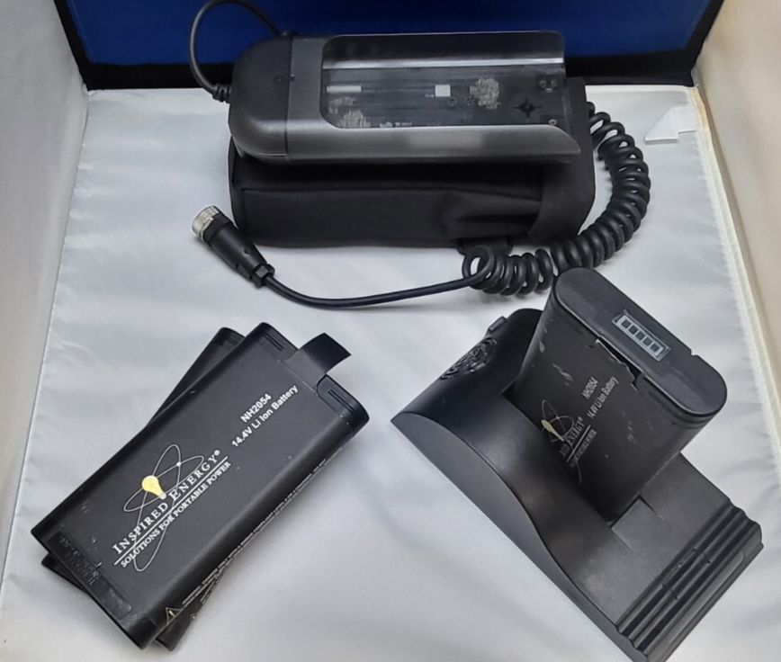 Inspired energy battery kit including:- 3 x batteries, charger, belt case, PSU