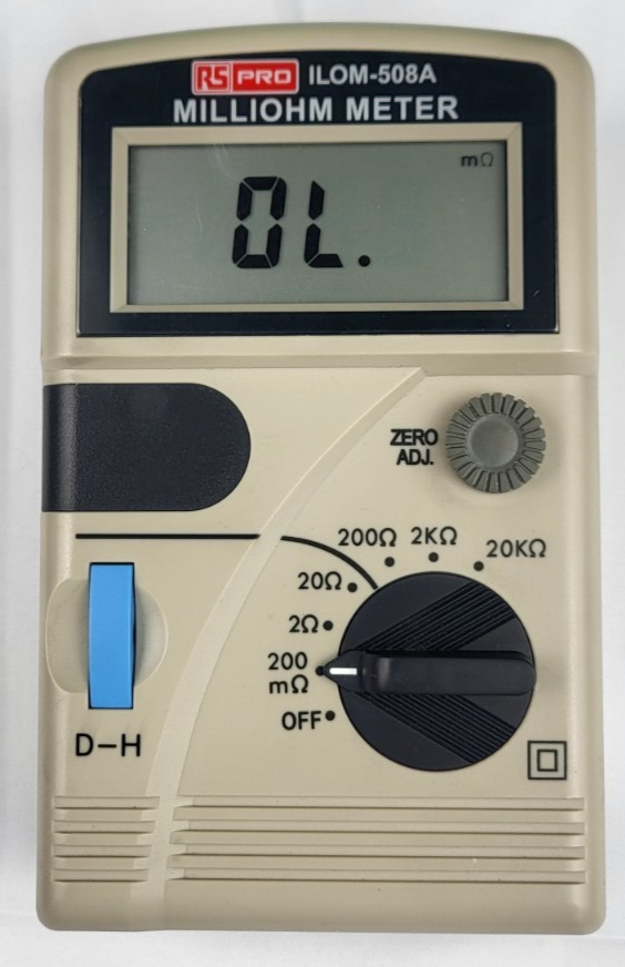 RS PRO Handheld Ohmmeter, 20000 Ω Max, 100μΩ Resolution, 4 Wire