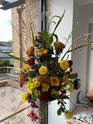 Flower display in porch