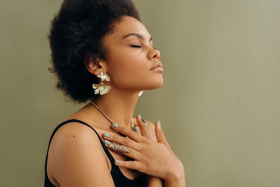woman practicing deep breathing