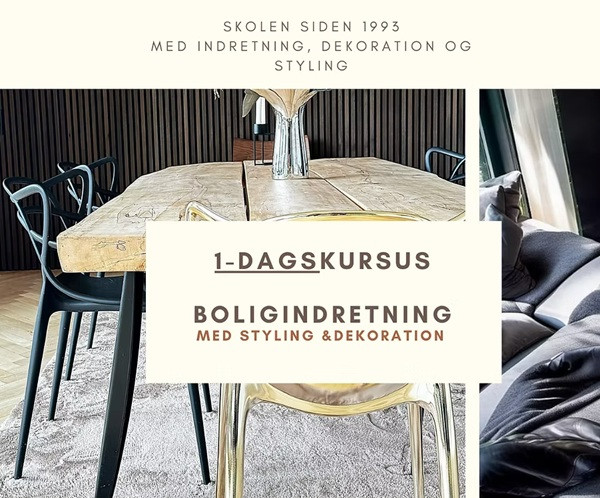 1-dags kursus i boligindretning – lær styling, indretning og designprincipper